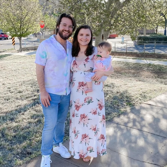 Nanamacs Floral Maxi Dress in White and Pink - Picture 3 of 3